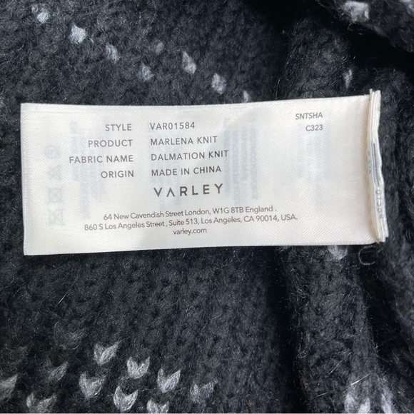 Varley Marlena Knit Sweater in Black/ Snow White Size XL - Picture 15 of 16